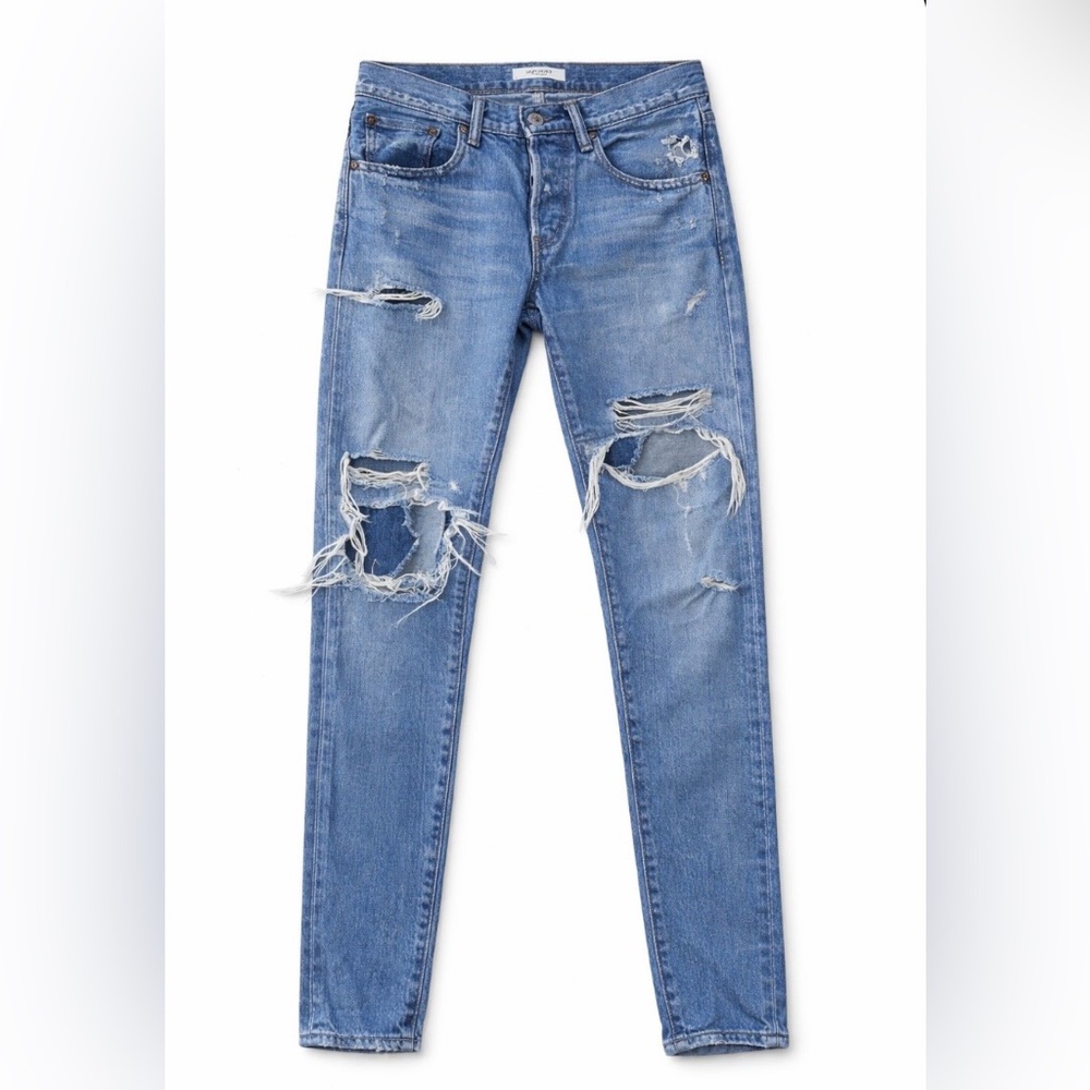 Moussy Vintage Mid Rise Distressed Skinny Jeans 25 Japanese Denim | Premium